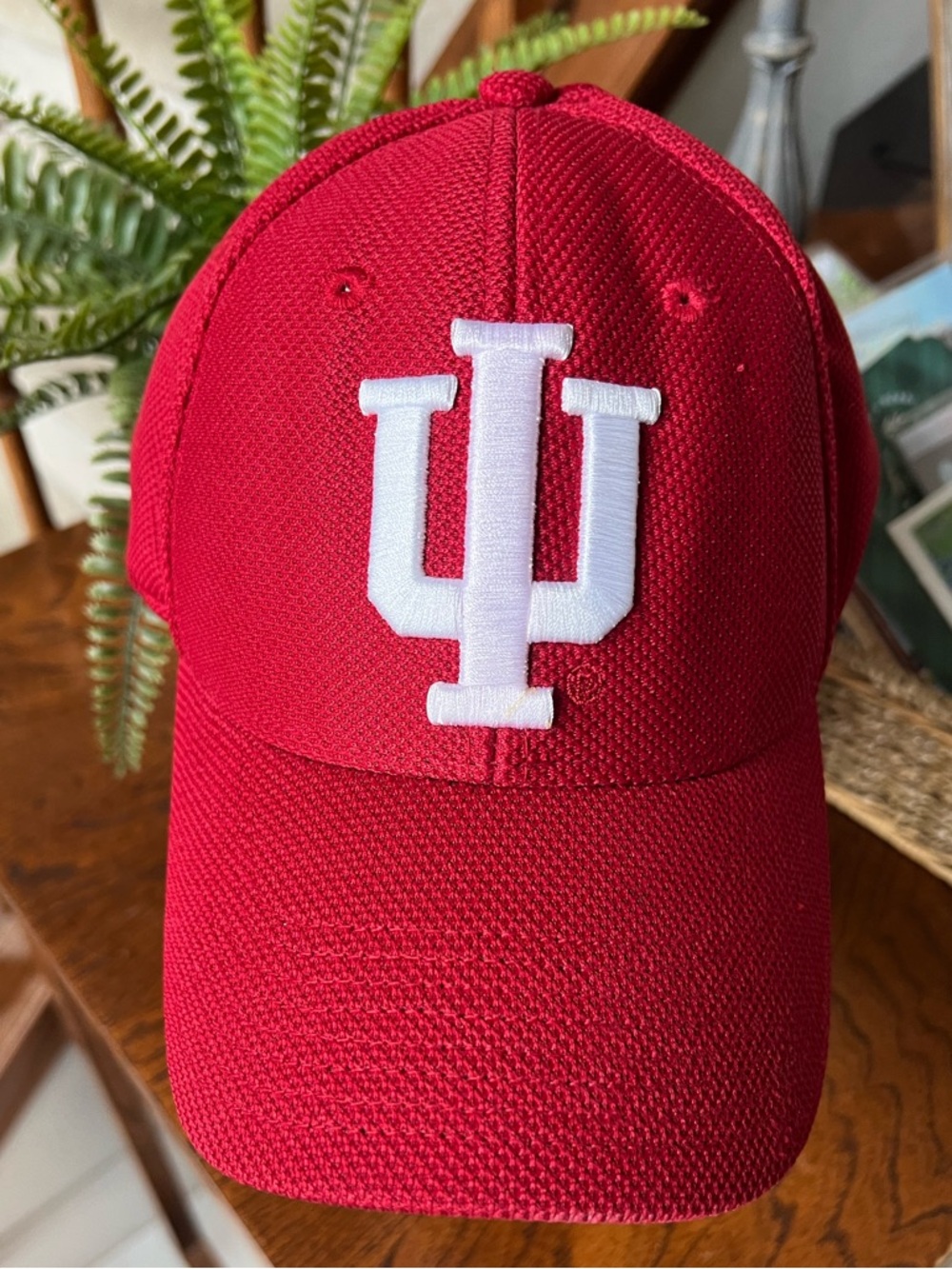 Indiana Hoosiers Red Baseball Cap with White IU Logo by adidas size L/XL